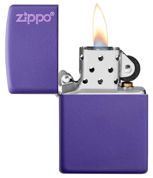 Cassic Purple Matte Zippo Logo