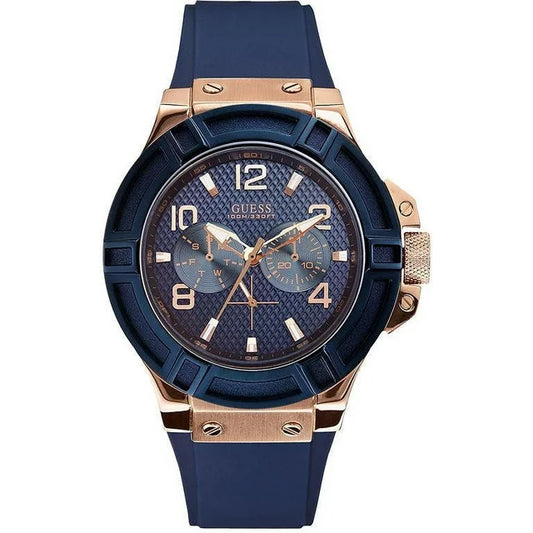 Guess Men's Blue Silicone Watch