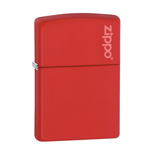 Zippo Red Matte Lighter Zippo Logo